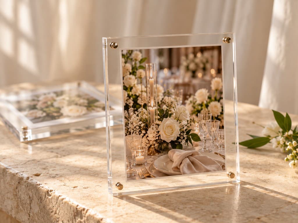 Acrylic magnetic photo keepsakes