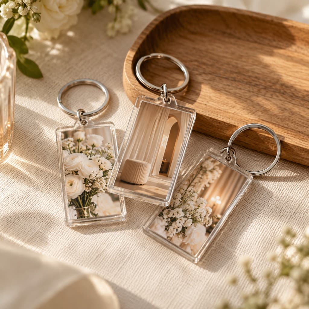 Custom photo keychain station