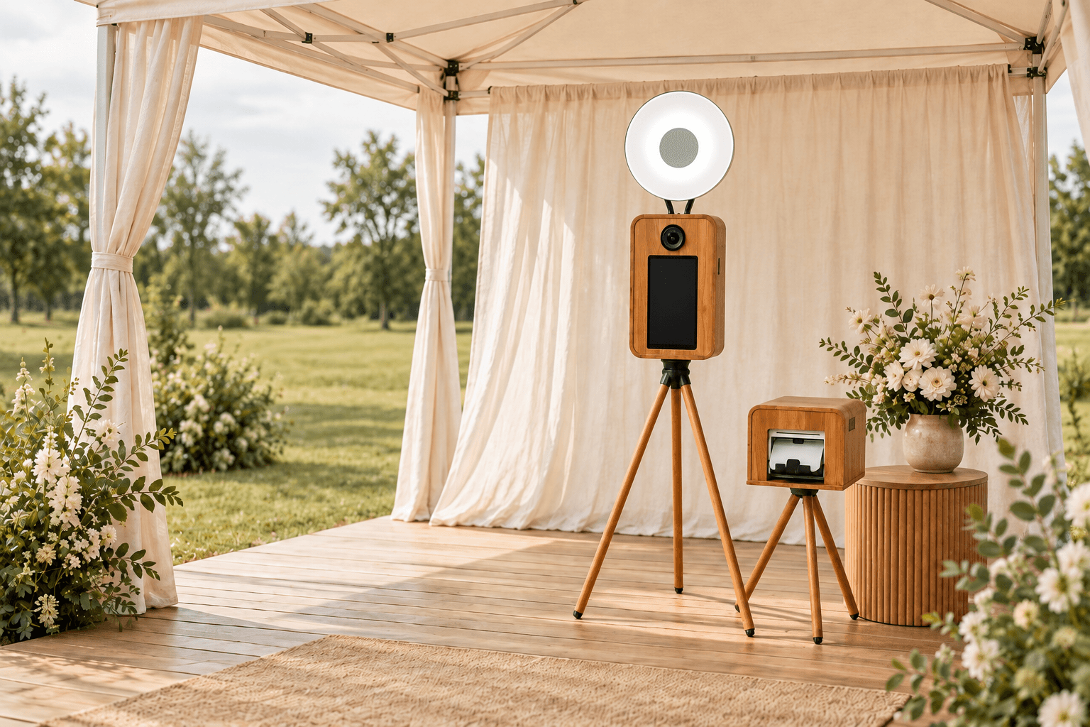 Outdoor festival photo booth